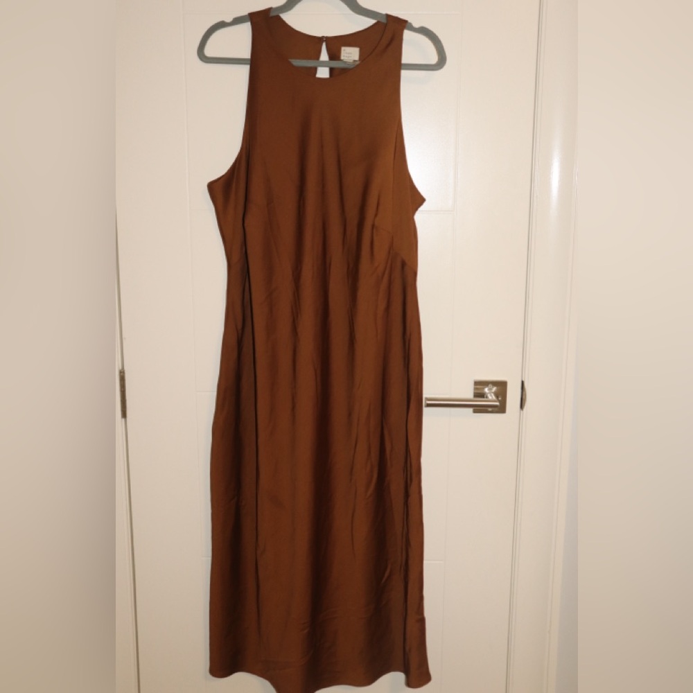 Rust Halter Midi Dress